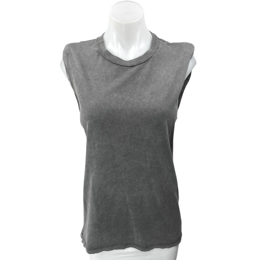 IRO Elena Women's Gray Sleeveless Crew Neck Muscle Tee Shirt Tank Top Size S